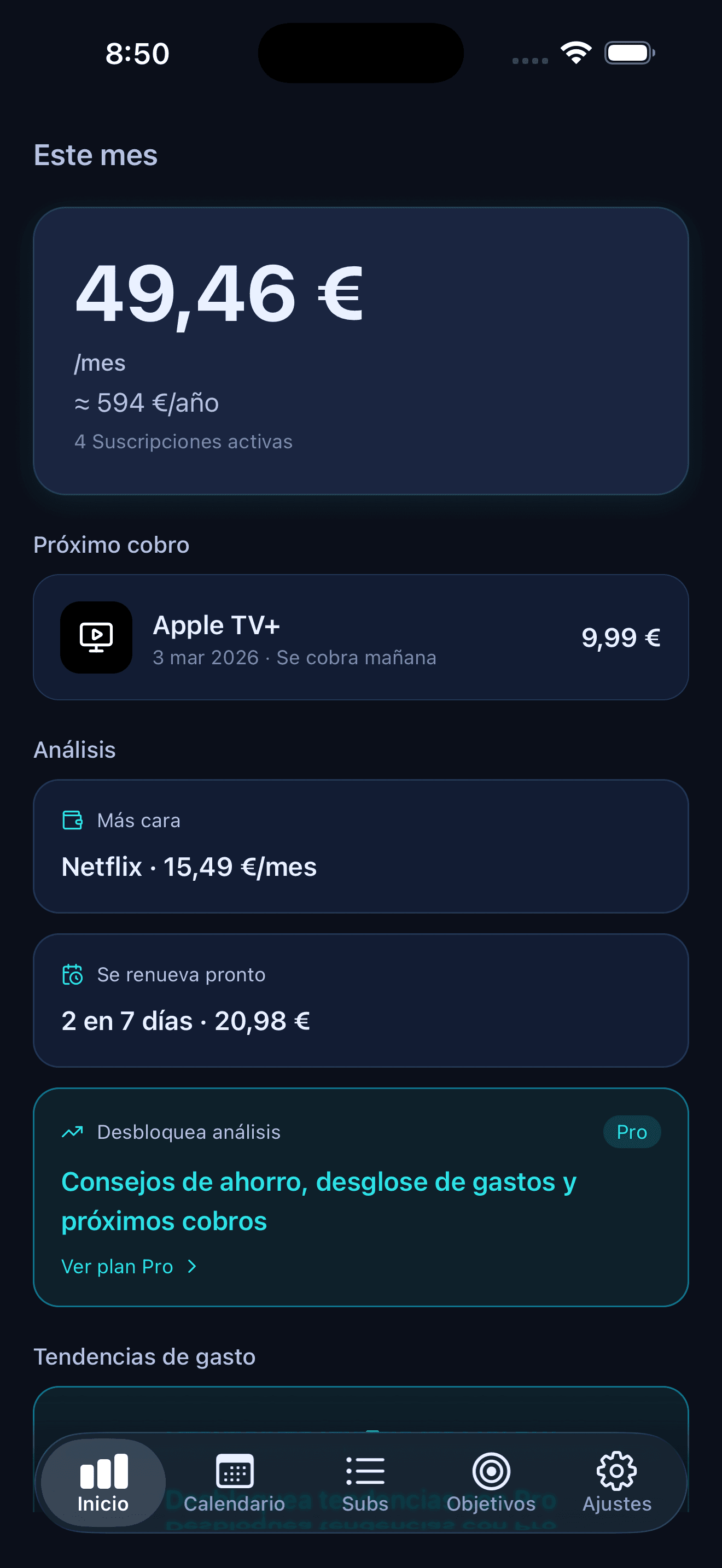 Cuotia product interface